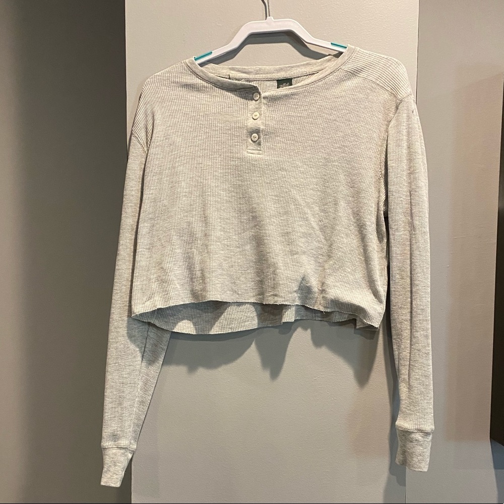 Wild fable waffle crop top